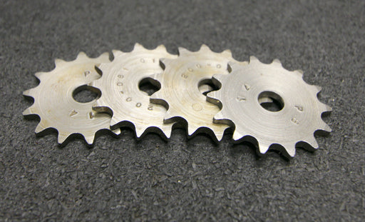 Bild des Artikels 4x-Kettenradscheibe-KRL-Chainwheel-für-05B-1-DIN8187-Teilung-8x3mm-Z=-14