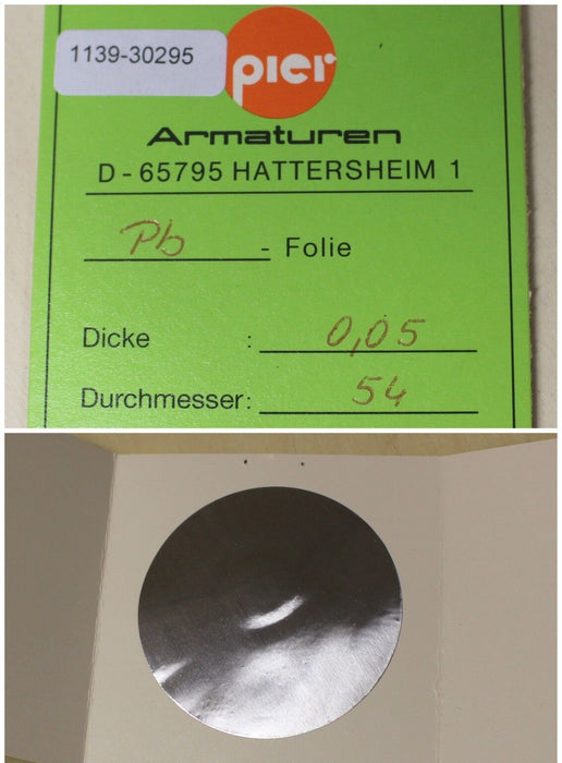PIER Armaturen Pb-Folie D= 54 mm x 0,05 mm Dicke aus Blei Pb 1 Stk