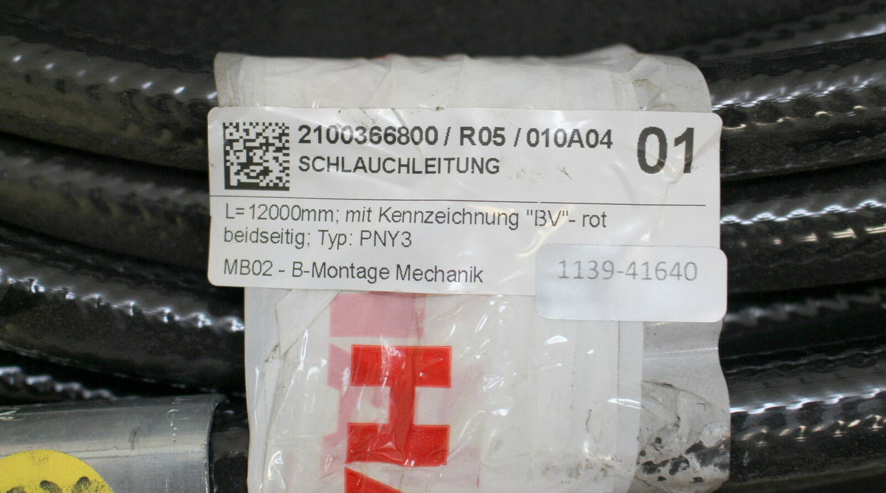 HANSA-FLEX / PARKER Schlauchleitung PNY310x12000AFL ROT BV - DK12L - TUAHBH