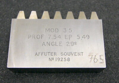 ROLLET PARIS Hobelkamm rack cutter für MAAG-Wälzhobelmaschinen m= 3,5 EGW 29°