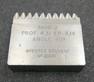 ROLLET PARIS Hobelkamm rack cutter für MAAG-Wälzhobelmaschinen m= 2 EGW 20°