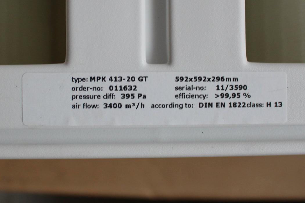 EMW Kompaktfilter Minipleat Kompaktkassette MPK 413-20 GT 592x592x296mm