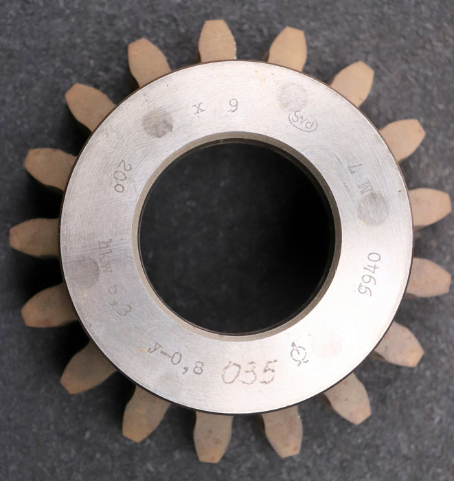 PWS Glockenschneidrad gear shaper m= 6mm EGW 20° Z= 17 hkw 6,3 Ø117x48xØ1 3/4"