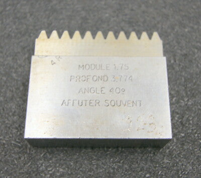 DELTAL Hobelkamm rack cutter für MAAG-Wälzhobelmaschinen m= 1,75 EGW 20° 61x20mm