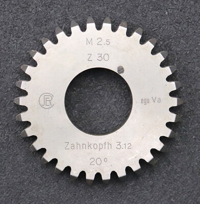 Scheibenschneidrad m= 2,5mm EGW 20° Z= 30 Zahnkopfhöhe 3,12mm Ø81x12xØ1 1/4''