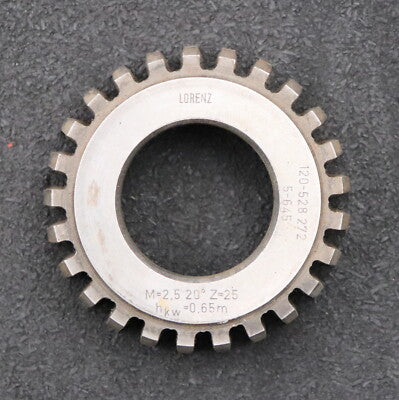 LORENZ Scheibenschneidrad m= 2,5mm EGW 20° Z= 25 hkw= 0,65m Ø67x21xØ1 1/4''