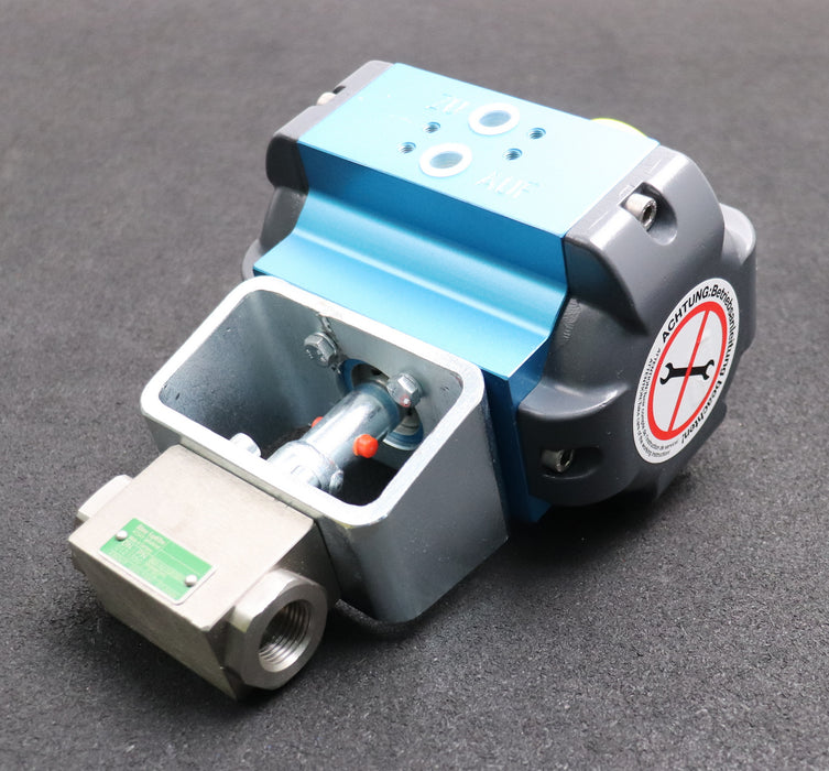 AMG-PESCH Aktuator Typ SAD-BR03 15 Art.Nr. 160790 mit Kugelhahn