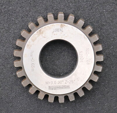 LORENZ Scheibenschneidrad m= 3mm EGW 20° Z= 25 hkw= 0,65m Ø79x17xØ1 1/4''