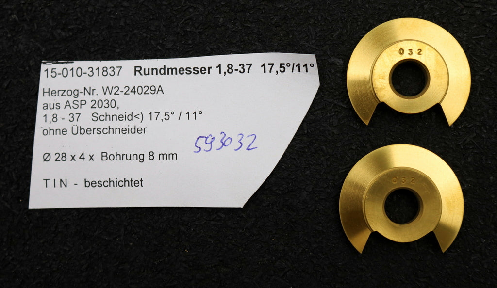 Bild des Artikels DOLD-Rundmesser-für-KLINGELNBERG-FK41-m=0,9-1,6-43-17,5°-EGW-Ø28x4xØ8mm