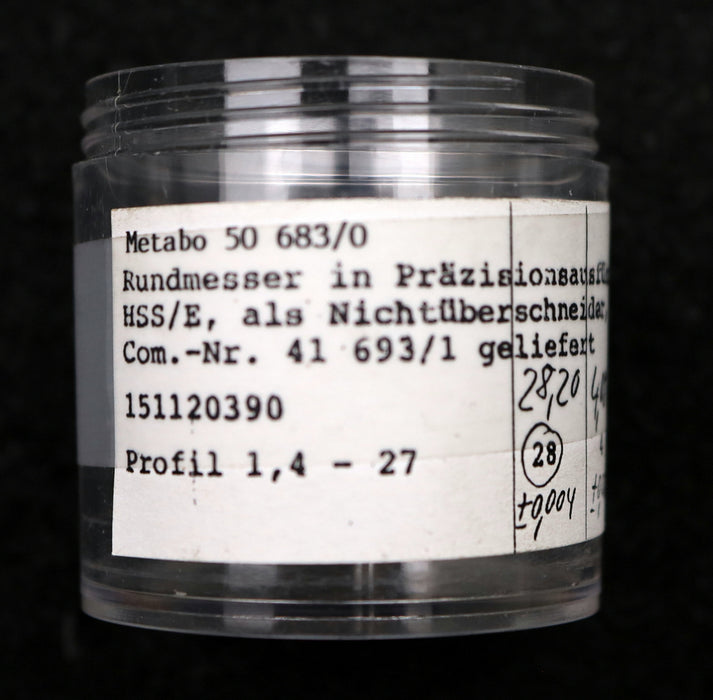 Bild des Artikels DOLD-Rundmesser-für-KLINGELNBERG-FK41-m=0,9-1,8-43-17,5°-EGW-Ø28x4xØ8mm