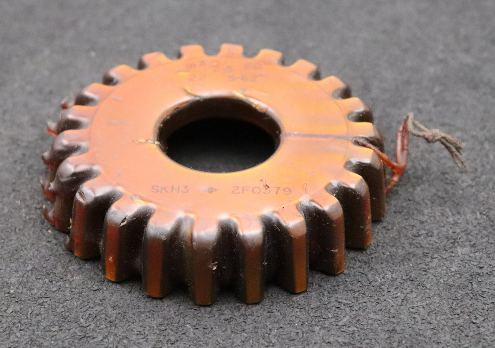 Scheibenschneidrad m= 3,5/2,5mm EGW 20° Z= 22 Ø83x18xØ1 1/4'' gebraucht