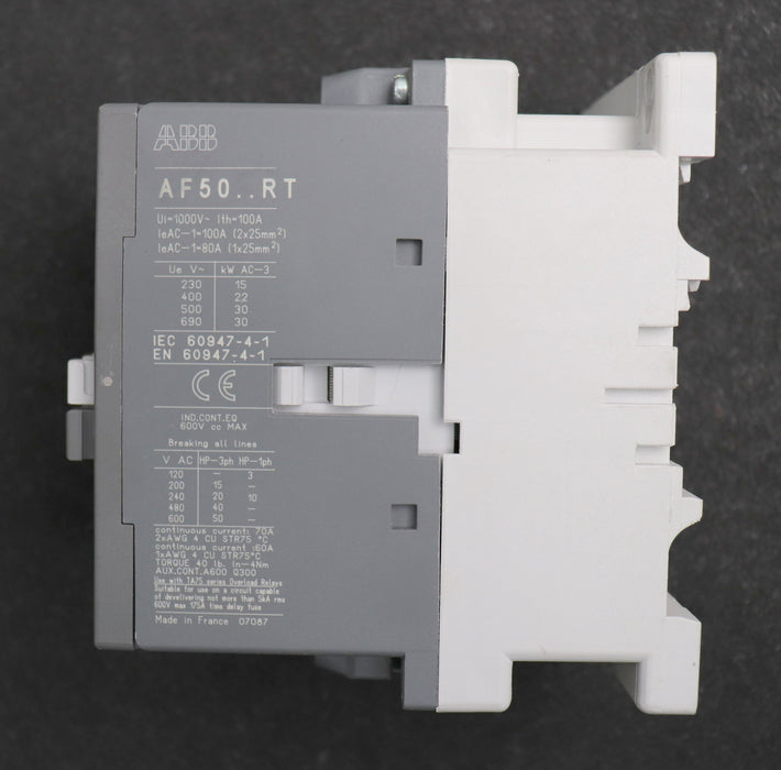 Bild des Artikels ABB-Schütz-AF50-30RT-Spullenspannung-100-250VDC-50-60Hz-gebraucht