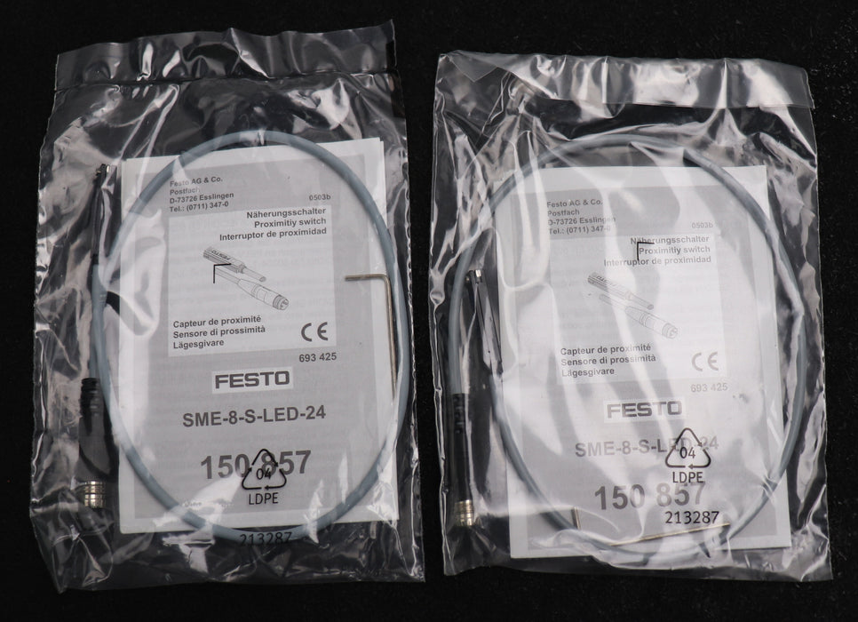 Bild des Artikels FESTO-2x-Näherungsschalter-SME-8-S-LED-24-Mat.Nr.-150857-unbenutzt-in-OVP