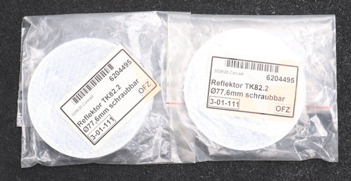 Bild des Artikels LEUZE-ELECTRONIC-2x-Reflektoren-TK-82.2-Ø-83,65mm-schraubbar-Nr.:-50024127