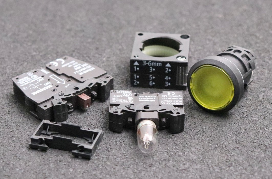 Bild des Artikels SIEMENS-Leucht-Taster-3SB3221-0AA31-Farbe-gelb-unbenutzt-in-OVP