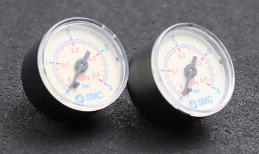 Bild des Artikels SMC-2x-Manometer-B4265140ZH-0-4bar-0-0,4MPa-Anschluss-hinten-1/8''-Ø-40mm