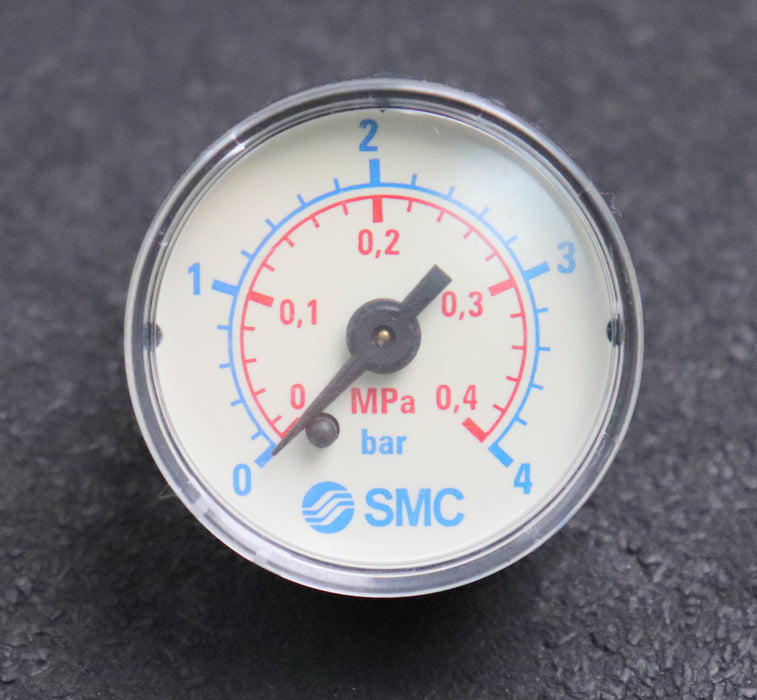 Bild des Artikels SMC-2x-Manometer-B4265140ZH-0-4bar-0-0,4MPa-Anschluss-hinten-1/8''-Ø-40mm