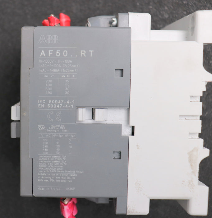 Bild des Artikels ABB-Schütz-AF50-30RT-Spullenspannung-48-130VDC-50-60Hz-gebraucht