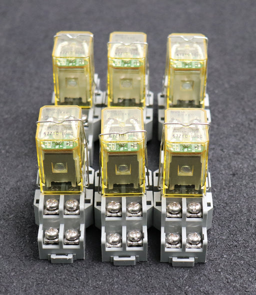 Bild des Artikels IDEC-6x-Relaisfassung-mit-Steckrelais-SH2B-05-+-RH2B-UL-24VDC-unbenutzt