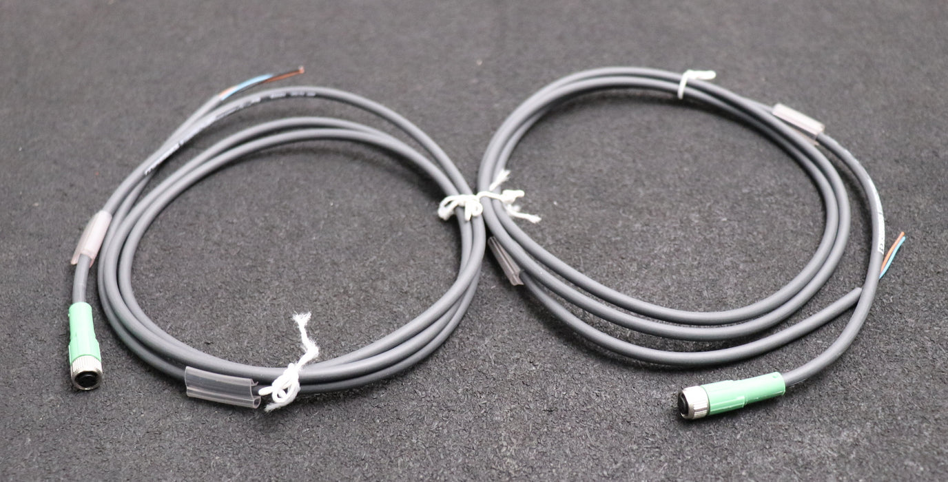 Bild des Artikels PHOENIX-CONTACT-2x-Sensorkabel-Art.Nr.-1669712-Länge-1,5m-auf-Buchse-gerade-M8