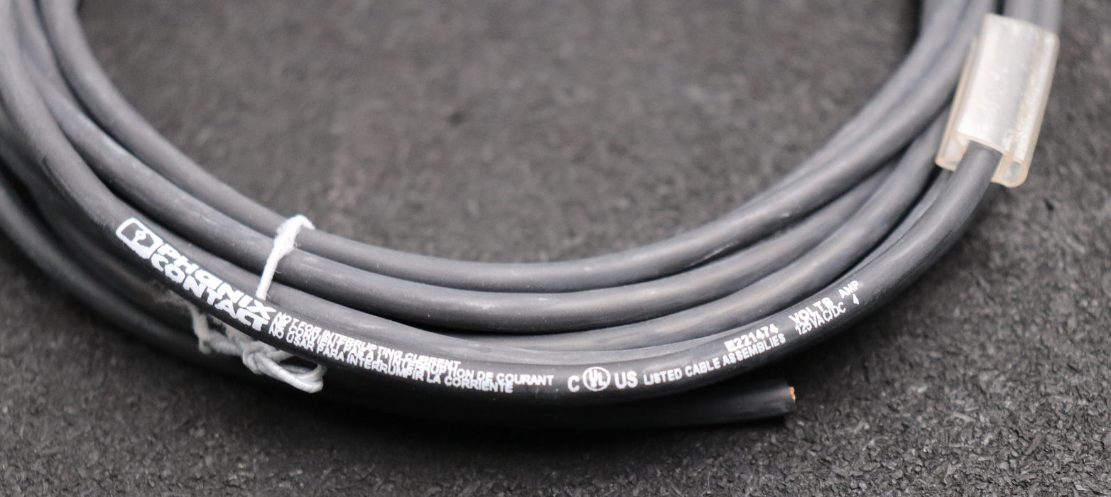 Bild des Artikels PHOENIX-CONTACT-2x-Sensorkabel-Art.Nr.-1669631-Länge-5m-auf-Buchse-gewinkelt-M8