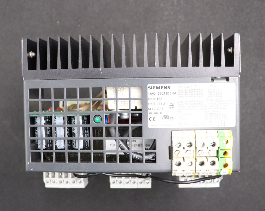 Bild des Artikels SIEMENS-Stromversorgung-3-Phasen-4AV3402-2FB00-0A-50-60Hz-Upri=575-200V