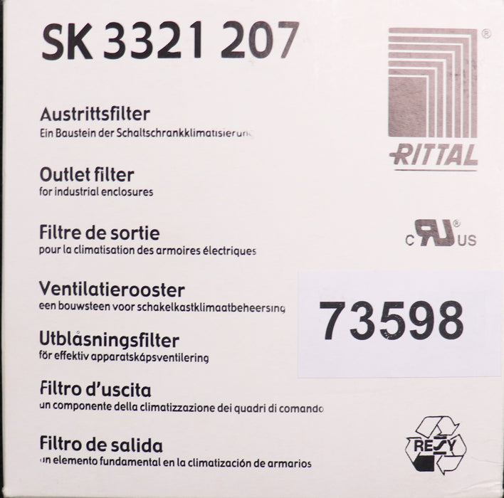 Bild des Artikels RITTAL-Austrittsfilter-SK3321207-LxB-116,5x116,5mm-Ausschnitt-LxB-92x92mm