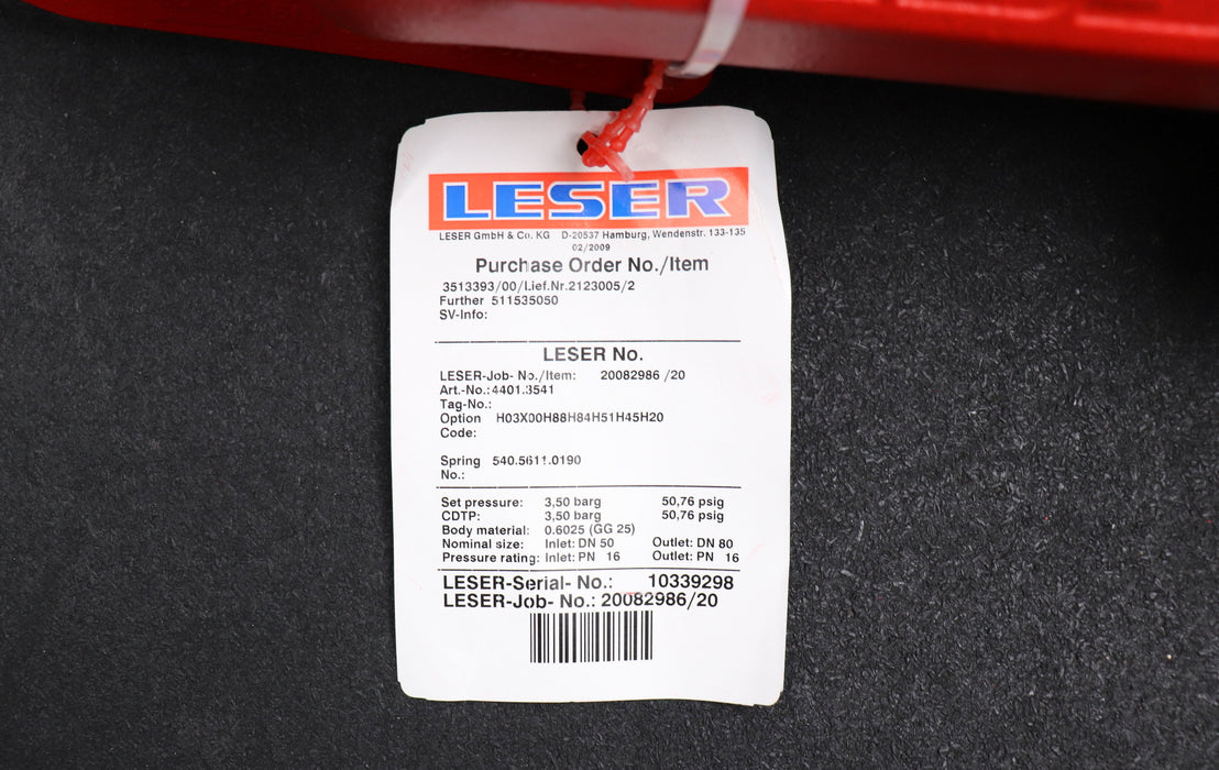 Bild des Artikels LESER-Sicherheitsventil-Typ-440-4401.3541-DO-46-D/G/H-0,7-Eintritt-DN50