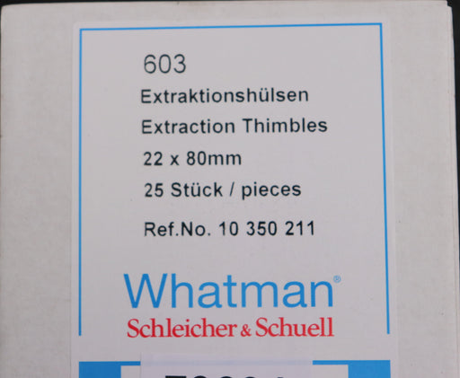 Bild des Artikels WHATMAN-/-SCHLEICHER&SCHUELL-25x-Extraktionshülsen-22x80mm-Ref.No.-10350211
