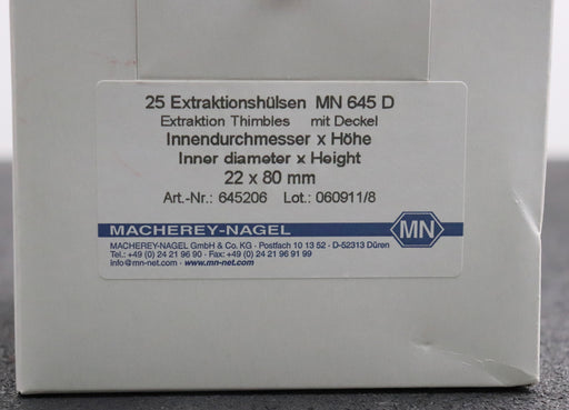 Bild des Artikels MACHEREY-NAGEL-25x-Extraktionshülsen-22x80mm-Art.Nr.-645206-MN645D-unbenutzt