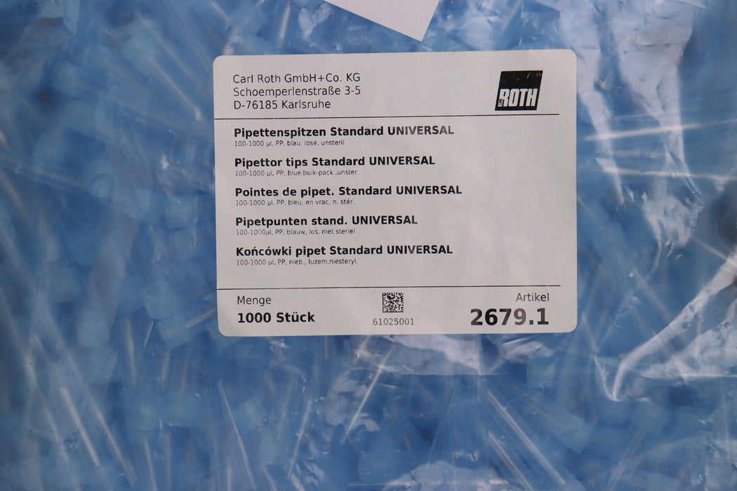 Bild des Artikels ROTH-1000x-Pipettenspitzen-Artikel-2679.1-Standard-Universal-unsteril