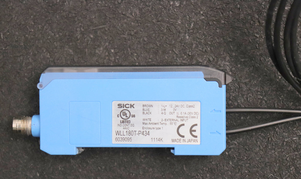 Bild des Artikels SICK-Lichtleitersensor-WLL180T-P434-12-24VDC-gebraucht---Kabelanschluss-verbogen