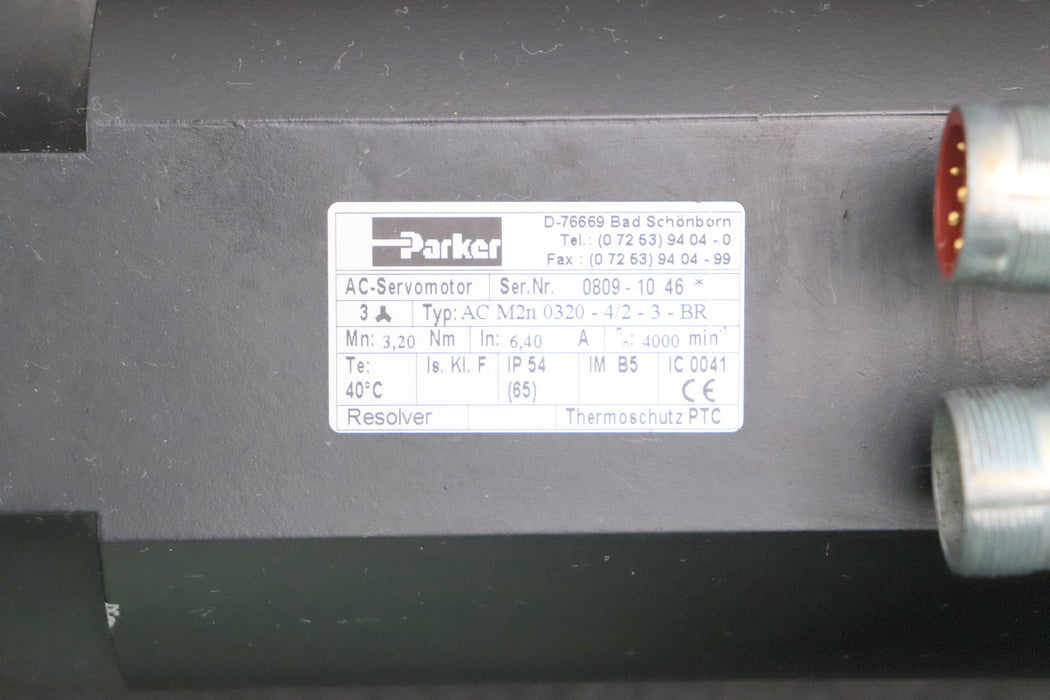 Bild des Artikels PARKER-Servomotor-3,2Nm-AC-M2n-0320-4/2-3-BR-6,4A-4000U/min-IP54-gebraucht
