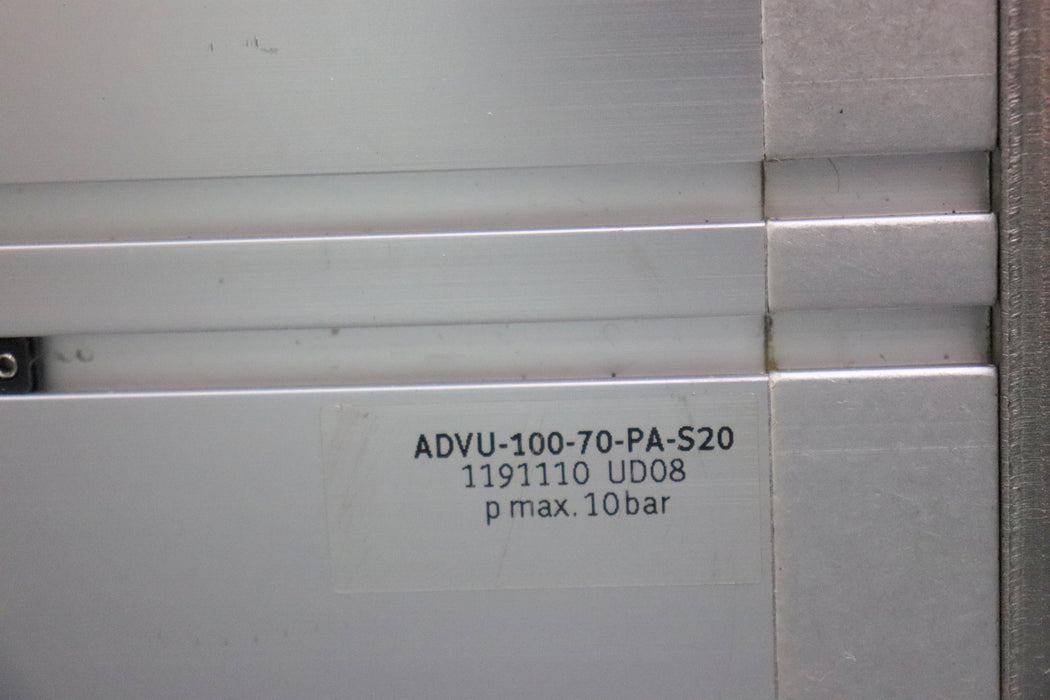 Bild des Artikels FESTO-Kompaktzylinder-ADVU-100-70-PA-S20-Mat.Nr.-1191110-Kolben-100mm-Hub-70mm