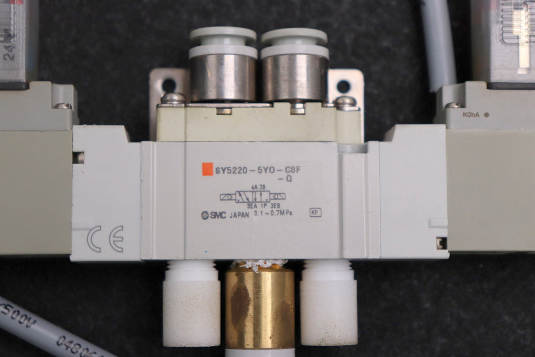 Bild des Artikels SMC-5/2-Wege-Elektromagnetventil-SY5220-5YO-C8F-Q-bistabil-24VDC-gebraucht