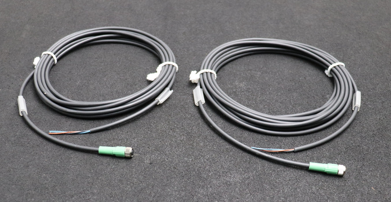 Bild des Artikels PHOENIX-CONTACT-2x-Sensorkabel-Art.Nr.-1669628-Länge-5m-auf-Buchse-gerade-M8