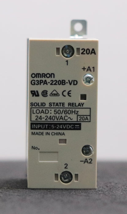 Bild des Artikels OMRON-Halbleiterrelais-G3PA-220B-VD-50/60Hz-24-240VAC-20A-Input-5-24VDC