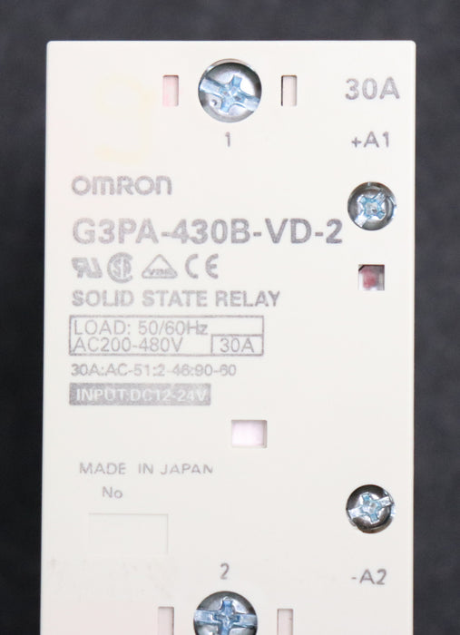 Bild des Artikels OMRON-Halbleiterrelais-G3PA-430B-VD-2-50/60Hz-200-480VAC-30A-Input-12-24VDC