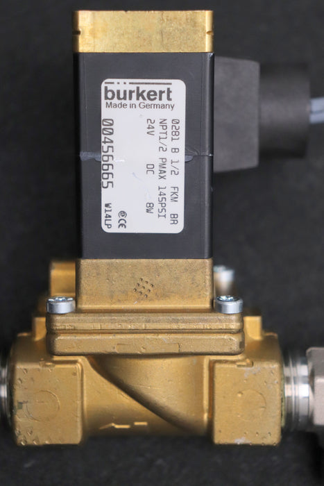 Bild des Artikels BÜRKERT-2/2-Wege-Magnetventil-Typ-0281-B-1/2-FKM-BR-Leitungsanschl.-G1/2''-24VDC