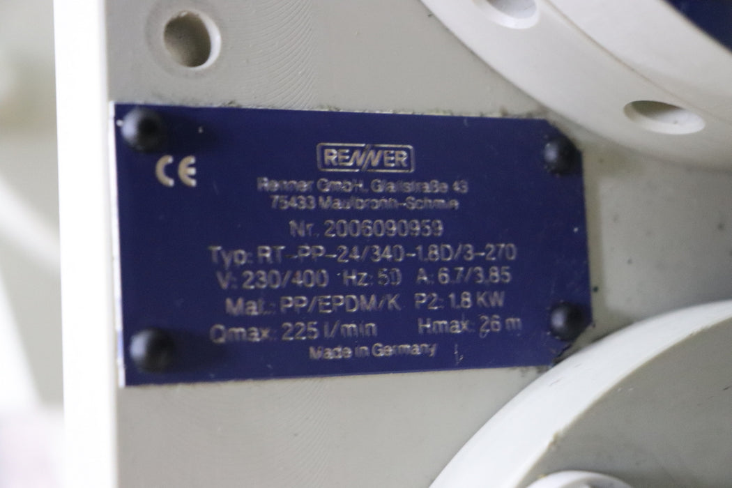 Bild des Artikels RENNER-Pumpe-Typ:-RT-PP-24/340-1,8D/3-270-230/400V-50Hz-6,7/3,85A-1,8kW-Hmax-26m