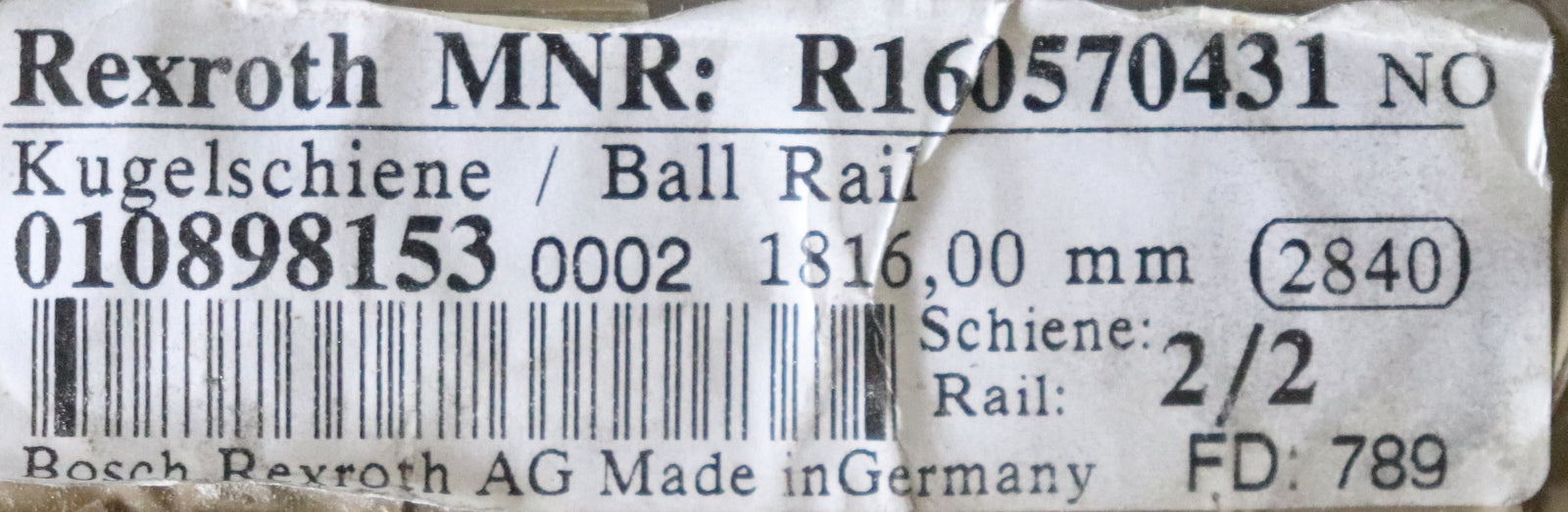 Bild des Artikels REXROTH-Linearführungsschiene-R160570431-Länge-1816mm-Breite-25mm-1.-LochØ-9mm