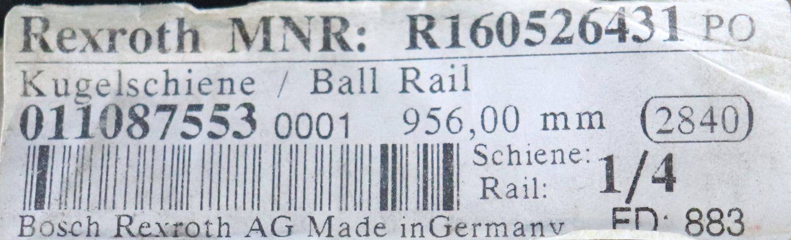 Bild des Artikels REXROTH-Linearführungsschiene-R160526431-Länge-956mm-Breite-23mm-LochØ-7mm