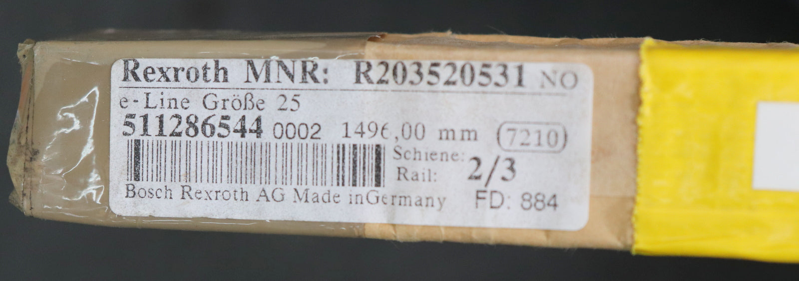 Bild des Artikels REXROTH-Linearführungsschiene-R203520531-Länge-1496mm-Breite-25mm-1.-LochØ-7mm