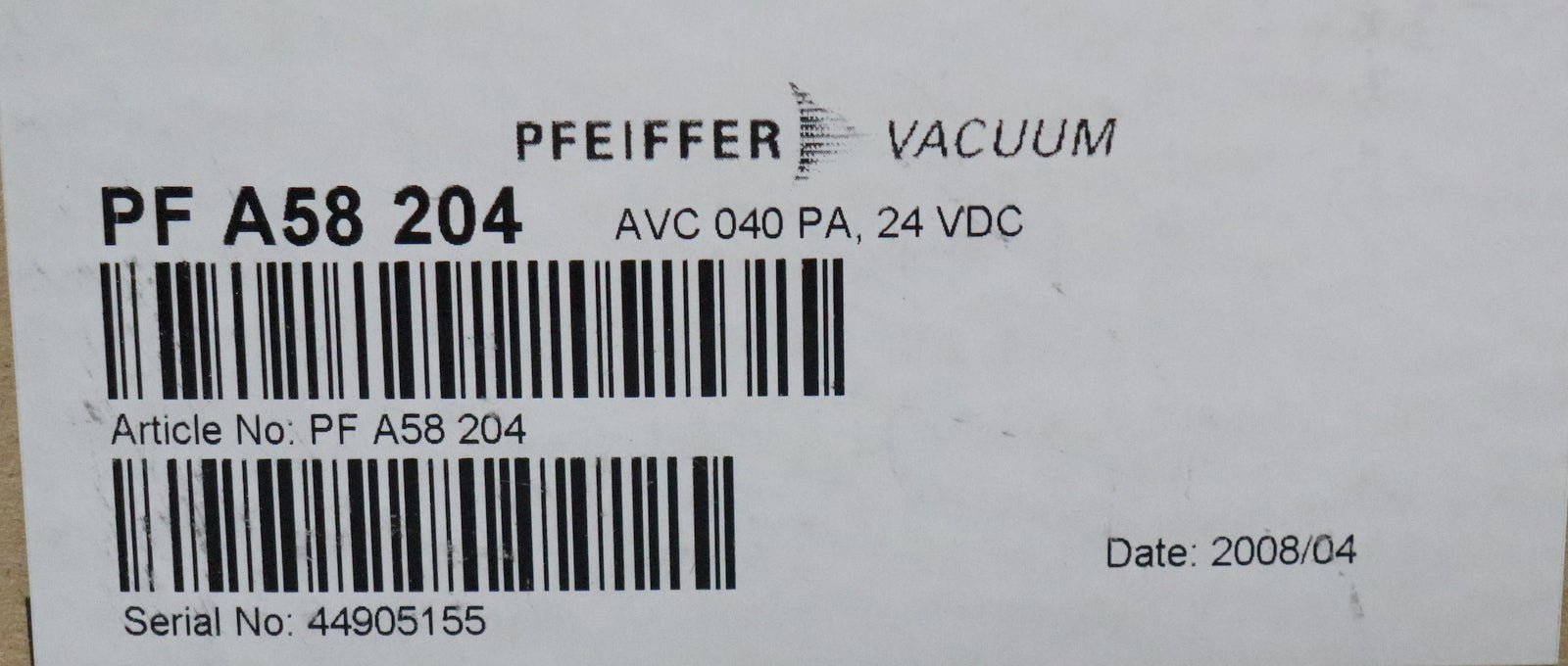 Bild des Artikels PFEIFFER-VAKUUM-Eckventil-pneumatisch-betätigt-AVC-040-PA-24VDC-unbenutzt