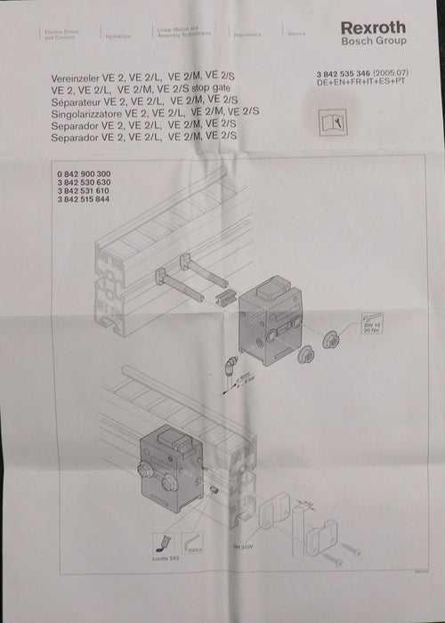 Bild des Artikels REXROTH-Vereinzeler-Stop-Gate-VE-2/S-MNR-3842.515.844-mit-3842515956---unbenutzt