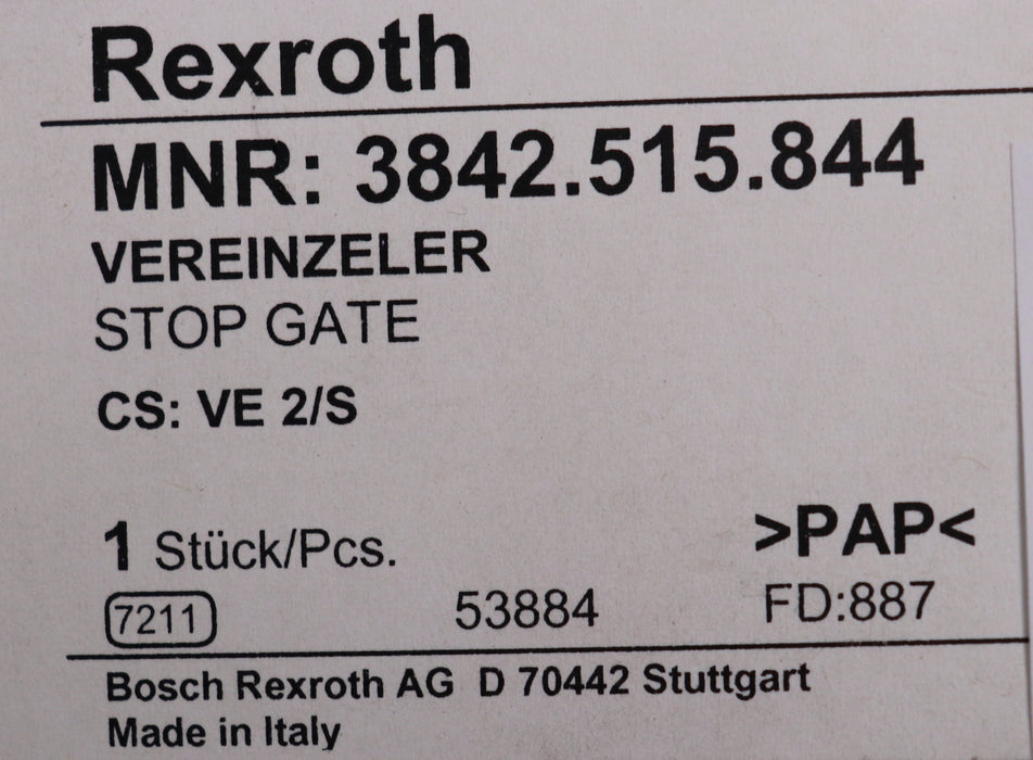 Bild des Artikels REXROTH-Vereinzeler-Stop-Gate-VE-2/S-MNR-3842.515.844-mit-3842515956---unbenutzt