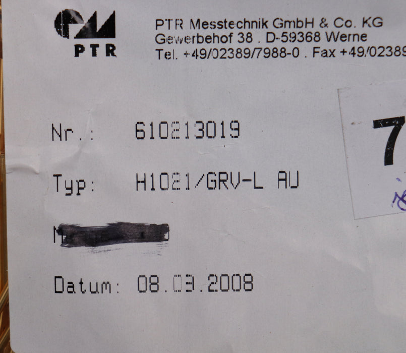 Bild des Artikels PTR-Hülse-Sleeve-H1021/GRV-L-Au-Art.Nr.-610213019-8-A-35-mm-für-8A-Länge-35mm