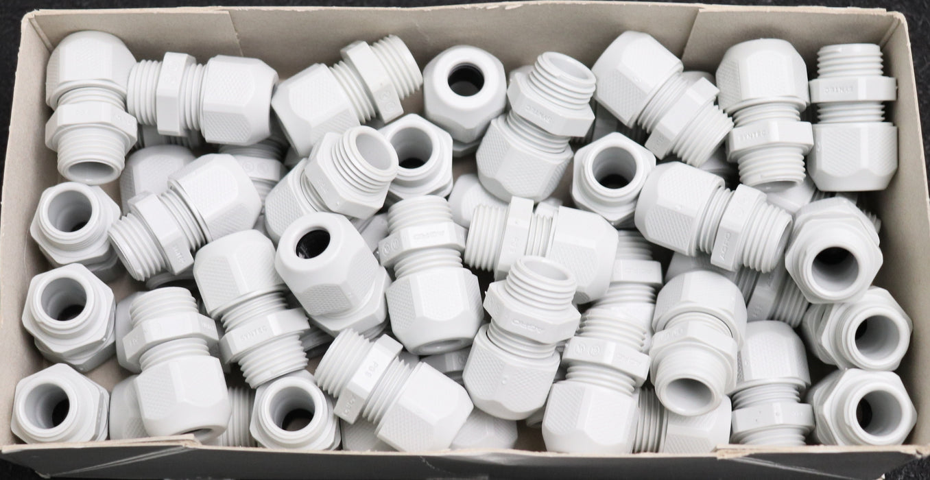 Bild des Artikels AGRO-SYNTEC-50x-Kabelverschraubung-PA6-Pg9-Kabelklemmbereich-3,0-8,0mm-hellgrau