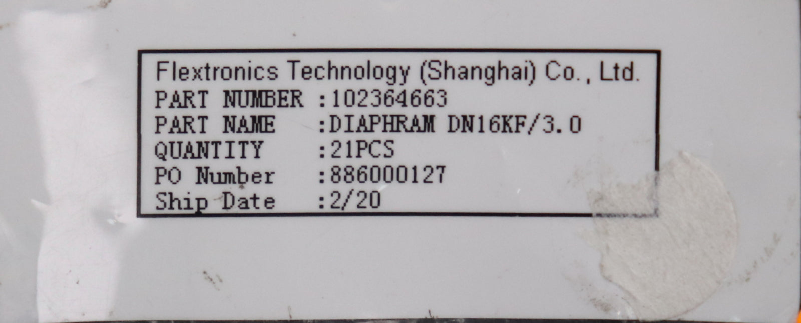 Bild des Artikels FLEXTRONICS-Diaphragma-DN16KF/3.0-Ventil-BohrungsØ-3mm-Edelstahl-unbenutzt
