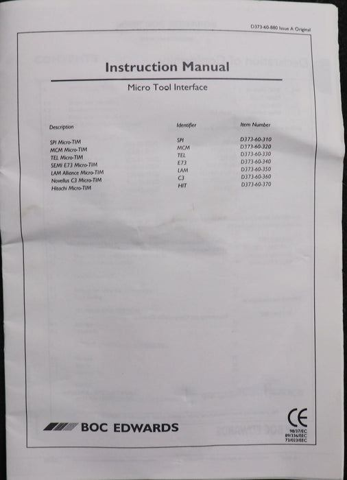 Bild des Artikels BOC-EDWARDS-TOOL-INTERFACE-SPI-P/N-D37360310-mit-AnleitungSPI-MICRO-TIM